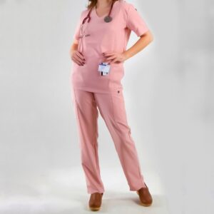 "FEMALE CLASSICS" SCRUB OUTFIT [ V-NECK TOP + STRAIGHT LEGS ] - Cimon Color